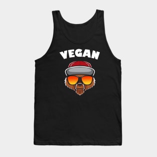 Vegan Hipster Grizzly Bear Tank Top